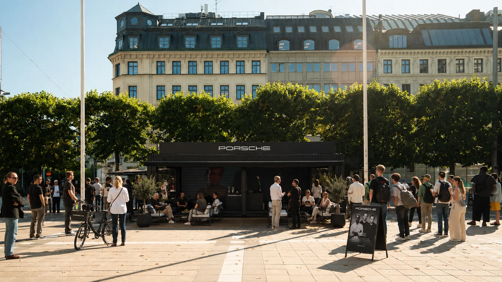 Guerilla — Porsche pop-up på Stureplan